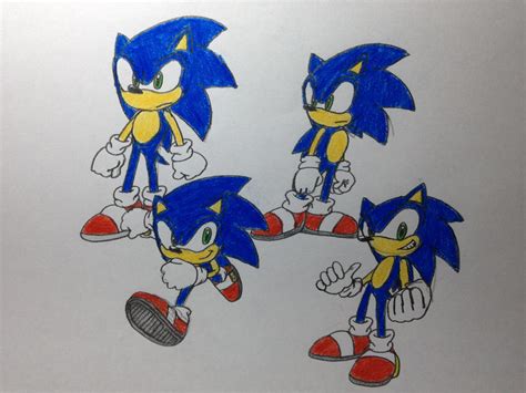 Sonic Drawing Sonic Sonic X Poses 10 13 By Acetimerad On Deviantart