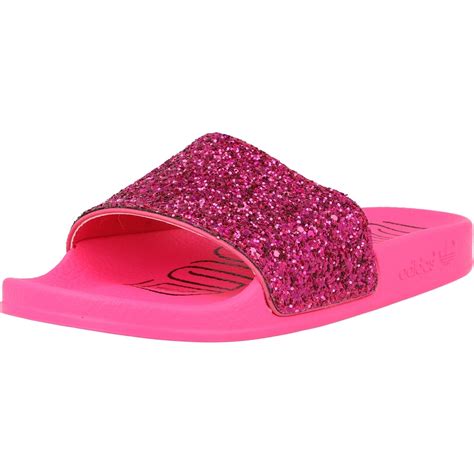 Adidas Originals Adilette W Shock Pink Synthetic Slides Sandals