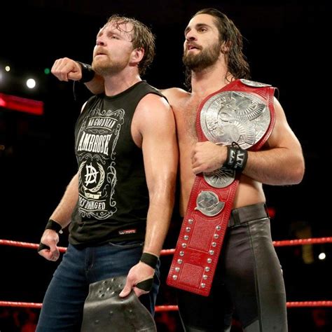 Seth Rollins Dean Ambrose Raw Tag Team Champion Seth Rollins Wwe Roman Reigns Dean Ambrose