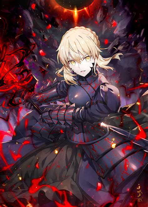 Alter Saber Red Hair Fate Stay Night Heaven Feel Anime Hd Phone