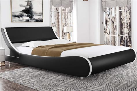 Buy Amolife Modern Full Platform Bed Frame With Adjustable Headboard