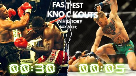 Fastest Knockouts In Boxing And Ufc History Youtube