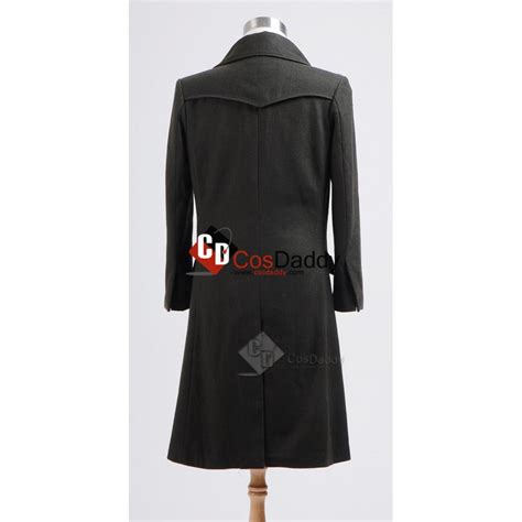 Doctor Who 11th Dr Dark Green Long Wool Trench Coat Costume