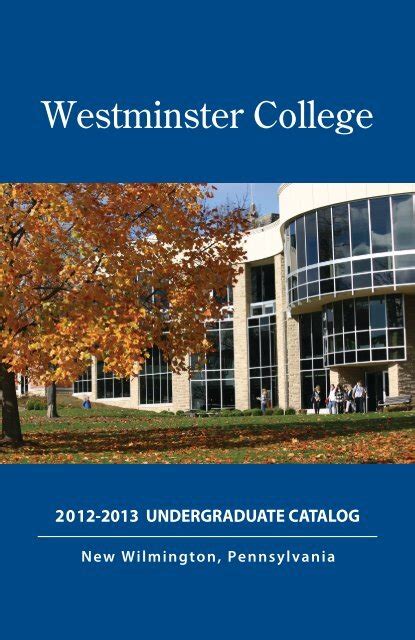 Undergraduate Catalog Westminster College