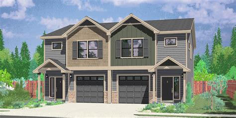 Awesome Craftsman Style Duplex House Plans 5 Essence