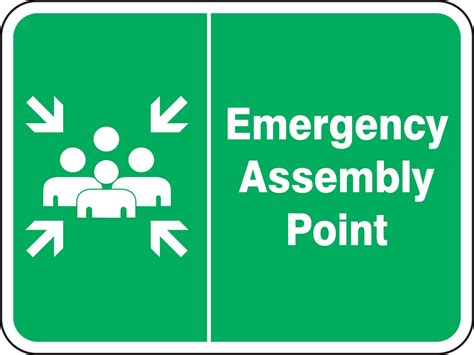 Your Fire Assembly Point Is Emergency Evacuation Safety Sign Schilder