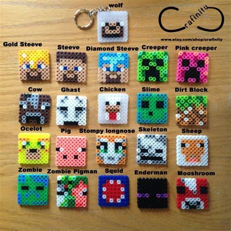 Minecraft Beads Hama Beads Minecraft Diy Perler Beads