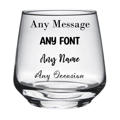 Personalised Engraved Create Your Own Glass T Vodka Glass Etsy