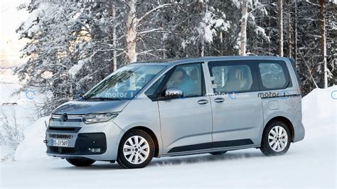 But the headline grabber is that phev option. VW T7 Multivan Caught In Winter Spy Photos | CarsRadars