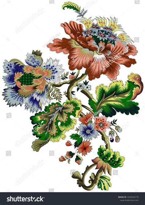 Browse floral backgrounds, flower clipart, & vintage floral illustrations licensed under. digital textile flowers and leaves,motifs,ornament ...