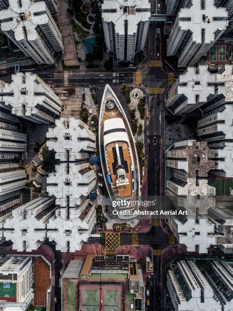 Aerial View Of A Shipshaped Shopping Centre Built Amongst The Whampoa