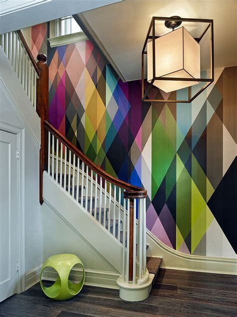 16 Fabulous Ideas That Bring Wallpaper To The Stairway