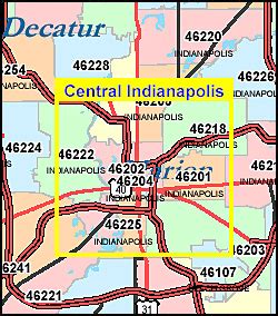 Printable Indianapolis Zip Code Map Pdf Map With States