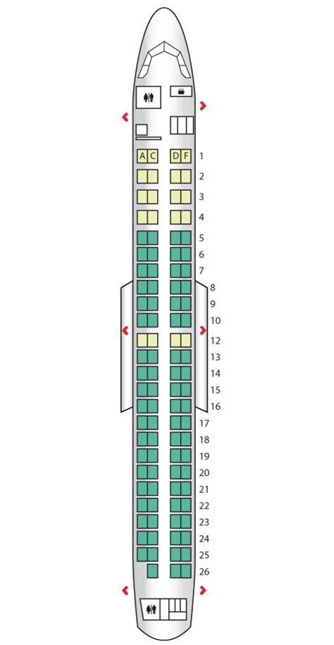 Classic Plus Embraer 190 Frontier Airlines Seat Maps