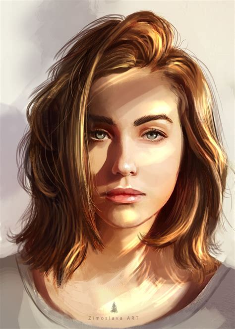 Most Popular Brown Hair Girl Digital Art