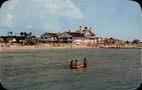 The Lighthouse Inn From The Ocean At Cape Cod West Dennis Ma Postcard