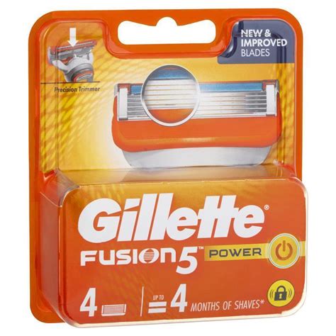 buy gillette fusion power shaving blades refill 4 pack online at chemist warehouse®