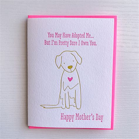Mothers Day Card From Dog Card From Dog Funny Etsy