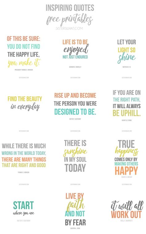 21 Printable Inspirational Quotes Tour Oxygene