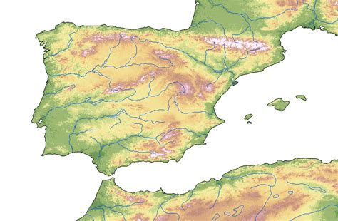 Peninsula Iberica Iberian Peninsula Mapsofnet