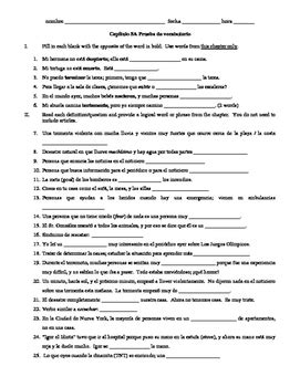 The answers to each are found in the corresponding teacher's editions. Realidades 2 Capítulo 5A vocab quiz/practice, natural ...