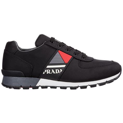 Prada Mens Shoes Trainers Sneakers Match Race In Nero Black For Men