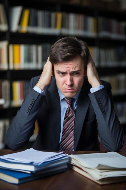 Premium Photo Portrait Of Stressed Business Man In The Office