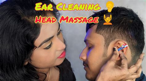 Ear Cleaning Intense Head Massage With Neck Cracking By Indian Lady Indian Massage Moral Of