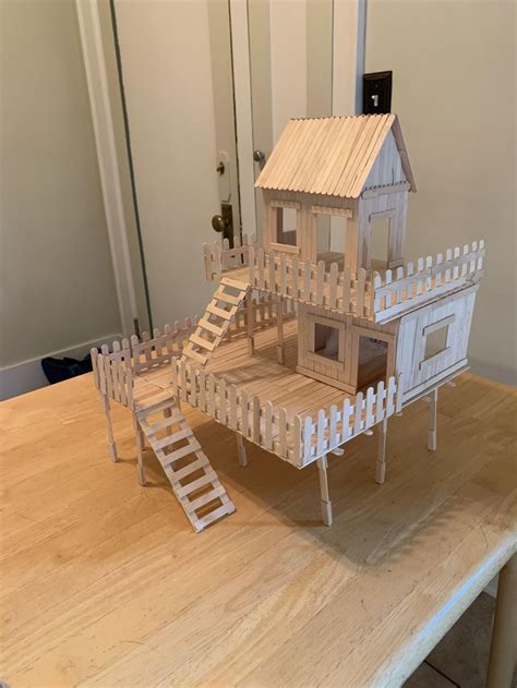 diy popsicle stick house i just finished building ift tt 30ifcrc popsicle stick houses