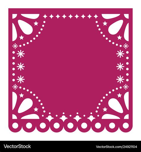 Printable Easy Printable Papel Picado Template Hole Punch And Tape Or Glue