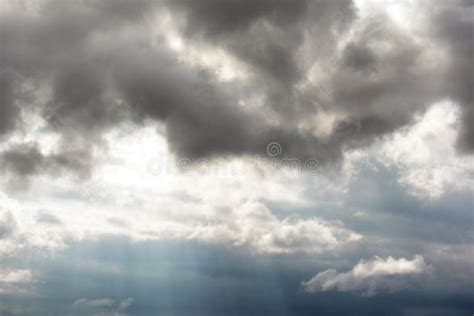Sun Rays Shining Through Storm Clouds Stock Image Image Of Storm