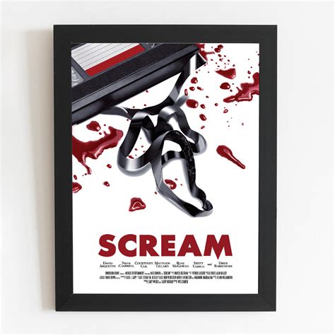 Scream Movie Poster 1996 Minimalist Illustrated Movie