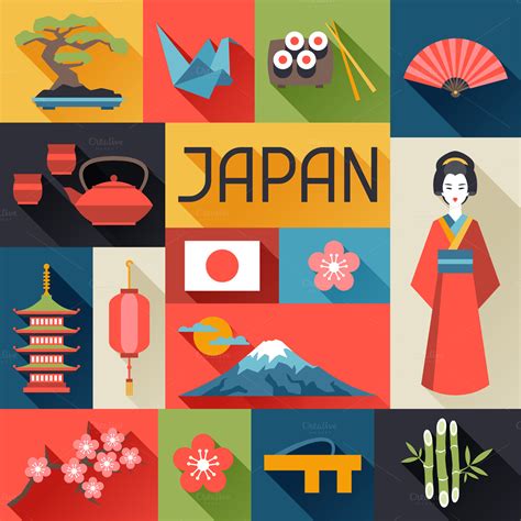 Japan Backgrounds Design ~ Illustrations On Creative Market
