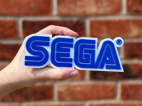 Sega Logo 3d Signshelf Displayclassic Video Games Logo002 Etsy