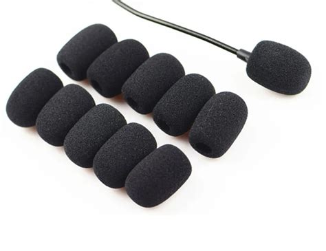 5 Pairs Black Replacement Portable Soft Sponge Microphone Covers