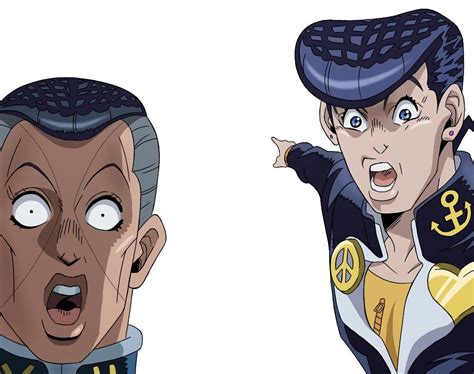 Josuke And Okuyasu Pointing Two Soyjaks Pointing Know Your Meme