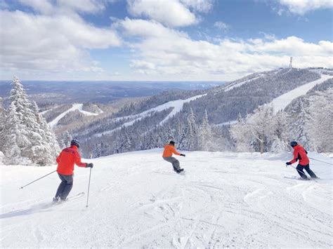 Mont Tremblant In Winter With Skiers On The Foreground Editorial Image Image Of High Mont