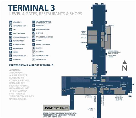 American Airlines Sky Harbor Airport Map Map Of Airlines And Ticketing