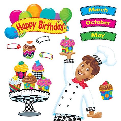 Trend Enterprises T 8350 Happy Birthday Bake Shop Bulletin Board Set