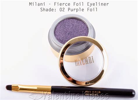 valentine kisses milani fierce foil eyeliner all 4 shades swatches review