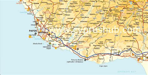 Map Of Paphos Travelsfinderscom