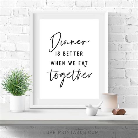 Dinner Is Better When We Eat Together Kitchen Signs Quote Etsy