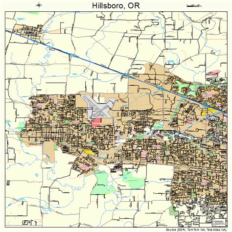 Hillsboro Oregon Street Map 4134100