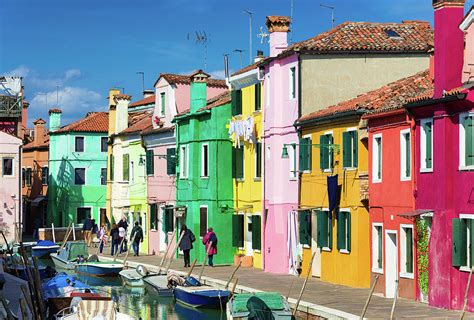 Wonderful Colored Houses In Burano Venice Italy Photograph By Matthias
