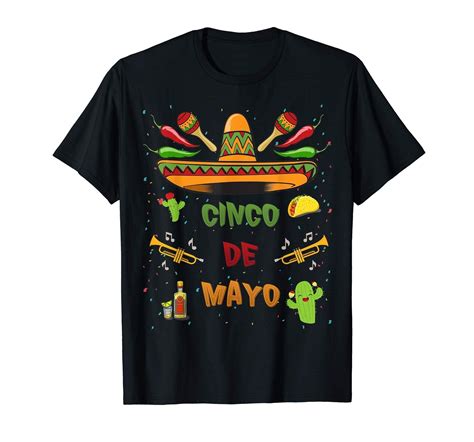 Funny Cinco De Mayo Fiesta T Shirt Costume Ts Women Men