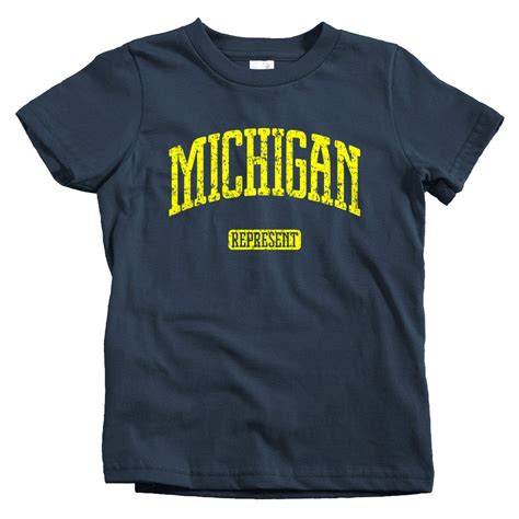 Michigan Represent T Shirt 4525 Kitilan