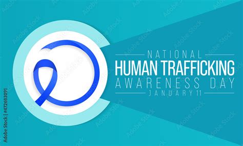 Naklejka National Human Trafficking Awareness Day Is Observed Every