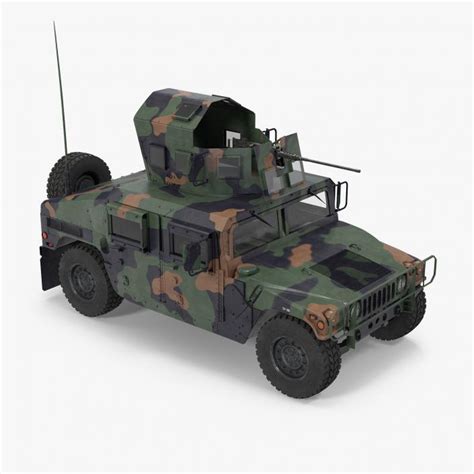 3d Humvee M1151 Enhanced Armament Carrier Camo Model 3d Molier