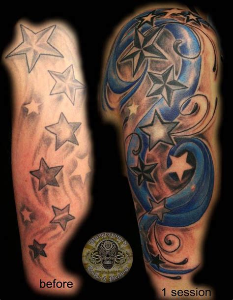 Stars Cover Color Ready Tat By 2face Tattoo On Deviantart Tattoos