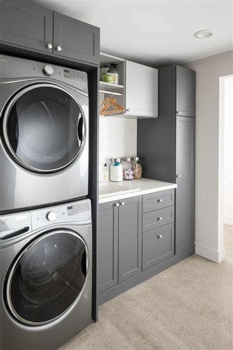 Love the grey tile with white cabinets. Designs Featuring Inspired Closets - Transitional ...